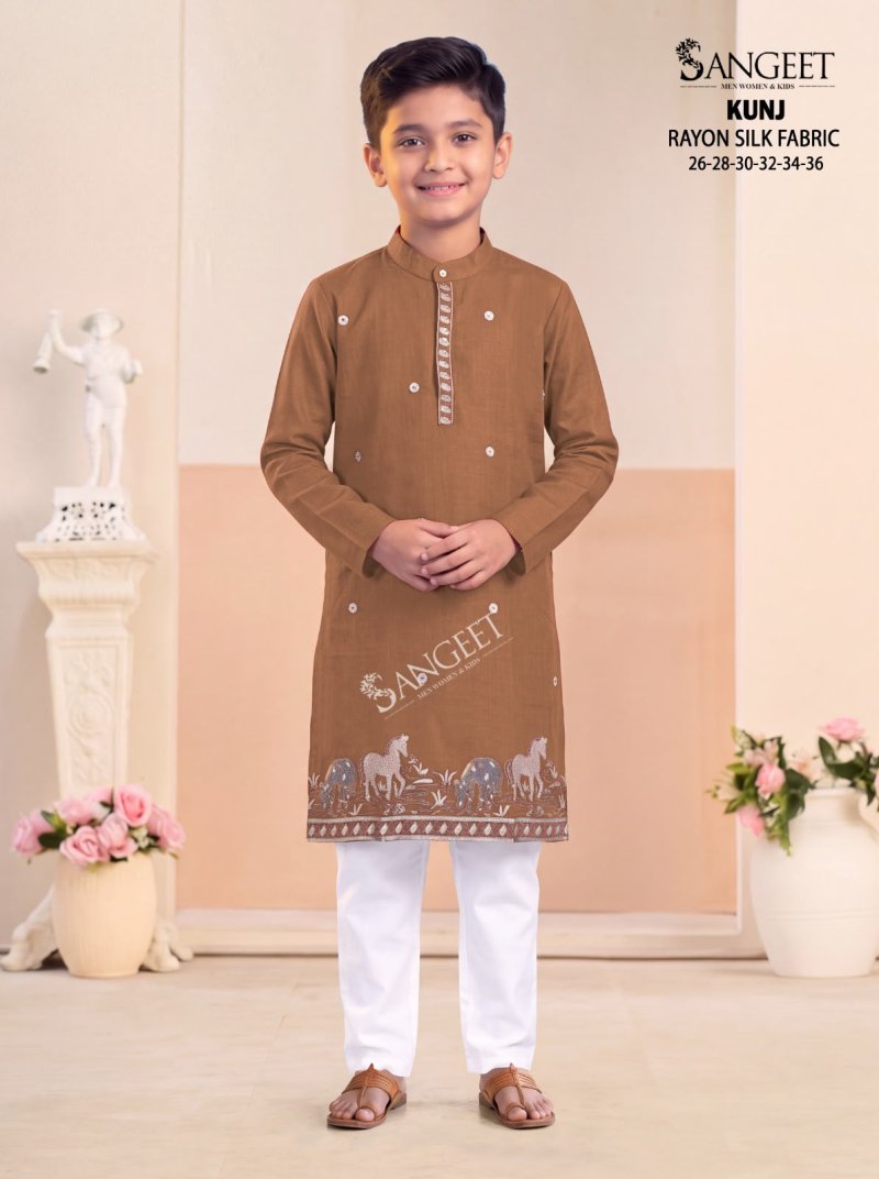 Sangeet Kunj Vol 1 Rayon Silk Kids Kurta 